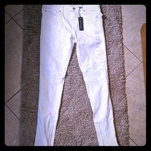PacSun Stacked Skinny men's white denim jeans